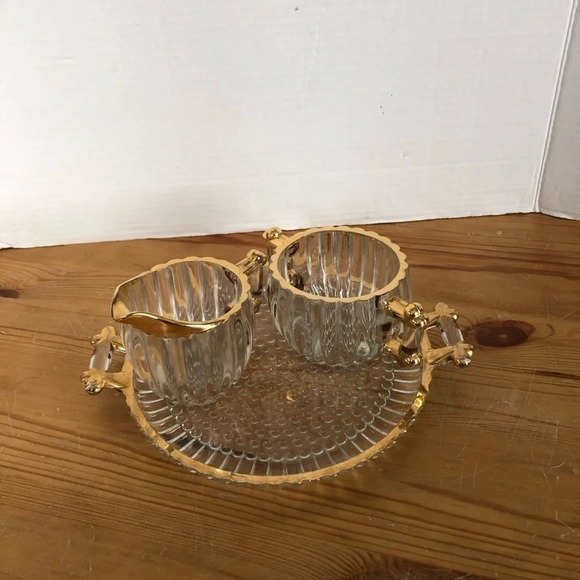 Vtg Janette Glass Creamer and Sugar Set - Picture 3 of 14
